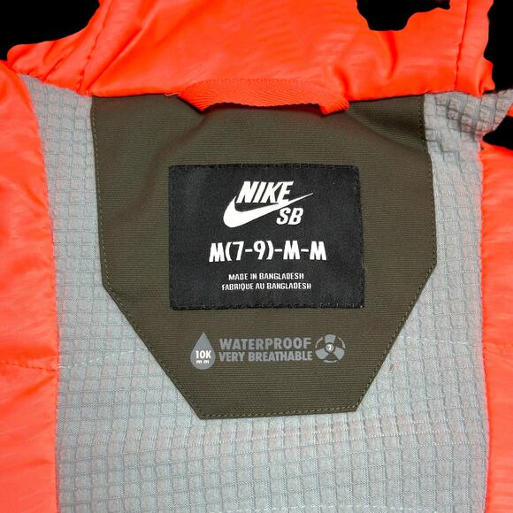 Nike SB Snowboard 3 in 1 Jacket Parka Olive Hooded Winter Coat Waterproof M - Picture 4 of 12